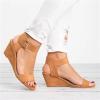 Ladmiple Wedge Sandals For Women Sexy Women's Open Toe Buckle Ankle Strap Platform Wedge Sandals view 2