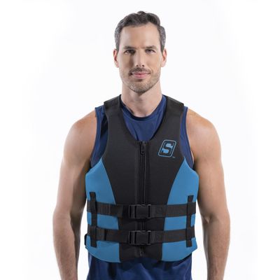Seachoice Evoprene Multi-Sport Life Jacket - Adult L - Blue/Black, Fits Chest 36-40 in, USCG Level 70