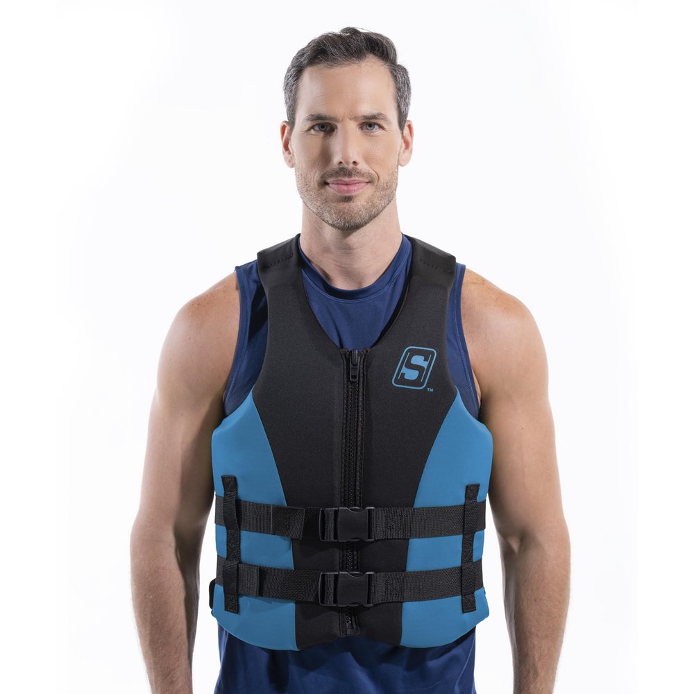 Seachoice Evoprene Multi-Sport Life Jacket - Adult L - Blue/Black, Fits Chest 36-40 in, USCG Level 70