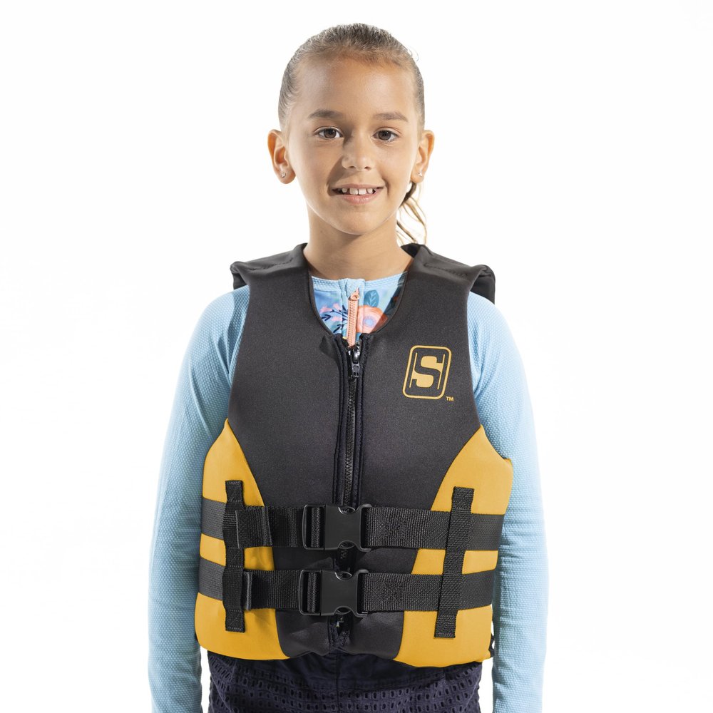 Seachoice Evoprene Multi-Sport Life Jacket - Youth- Yellow/Black, USCG Level 70