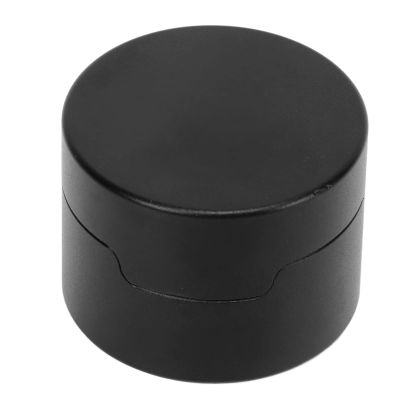 Dilwe Billiard Chalk Case, Billiard Chalk Case Round Aluminum Alloy Cue Chalk Box Holder Black for Pool Cue Sports Accessories