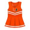 College Baby NCAA Officially Licensed Cheerleader Bodysuit Dress - Tank Top - Miami Hurricanes Logo - Orange - 12 Months view 1