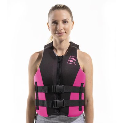 Seachoice Evoprene Multi-Sport Life Jacket - S - Pink/Black, Fits Chest 30-33 in, USCG Level 70