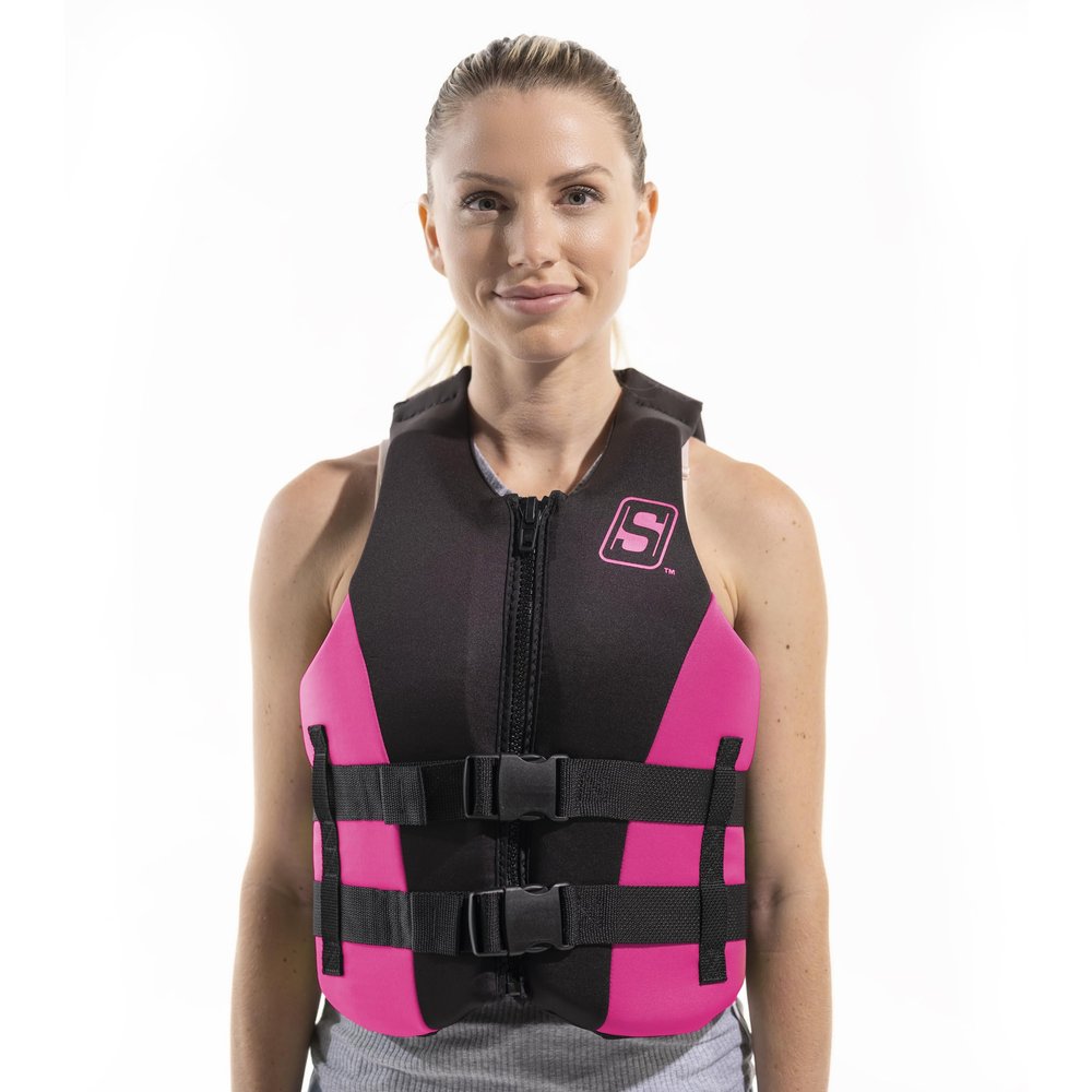 Seachoice Evoprene Multi-Sport Life Jacket - S - Pink/Black, Fits Chest 30-33 in, USCG Level 70