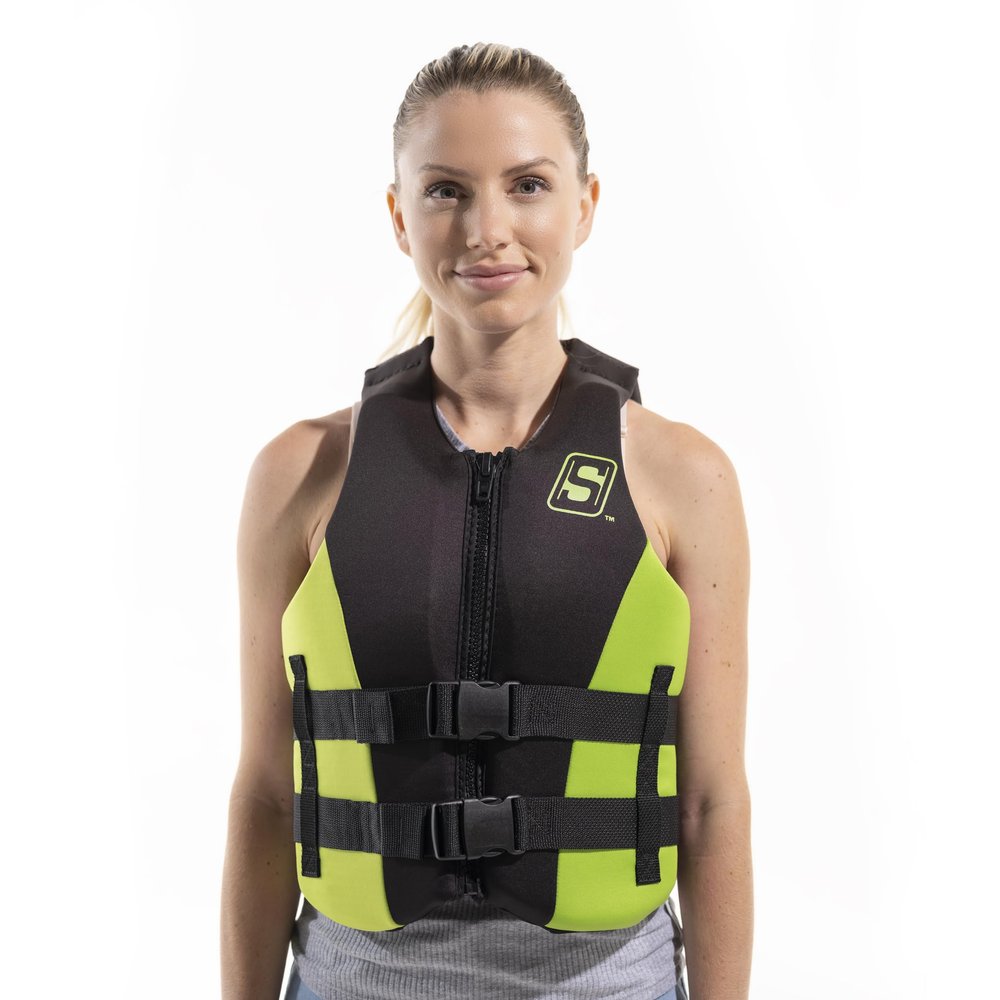 Seachoice Evoprene Multi-Sport Life Jacket - S - Green/Black, Fits Chest 30-33 in, USCG Level 70