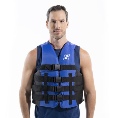 Seachoice Type III Ski Vest, 4 Belt, XXL/XXXL, Blue - USCG/TC Approved