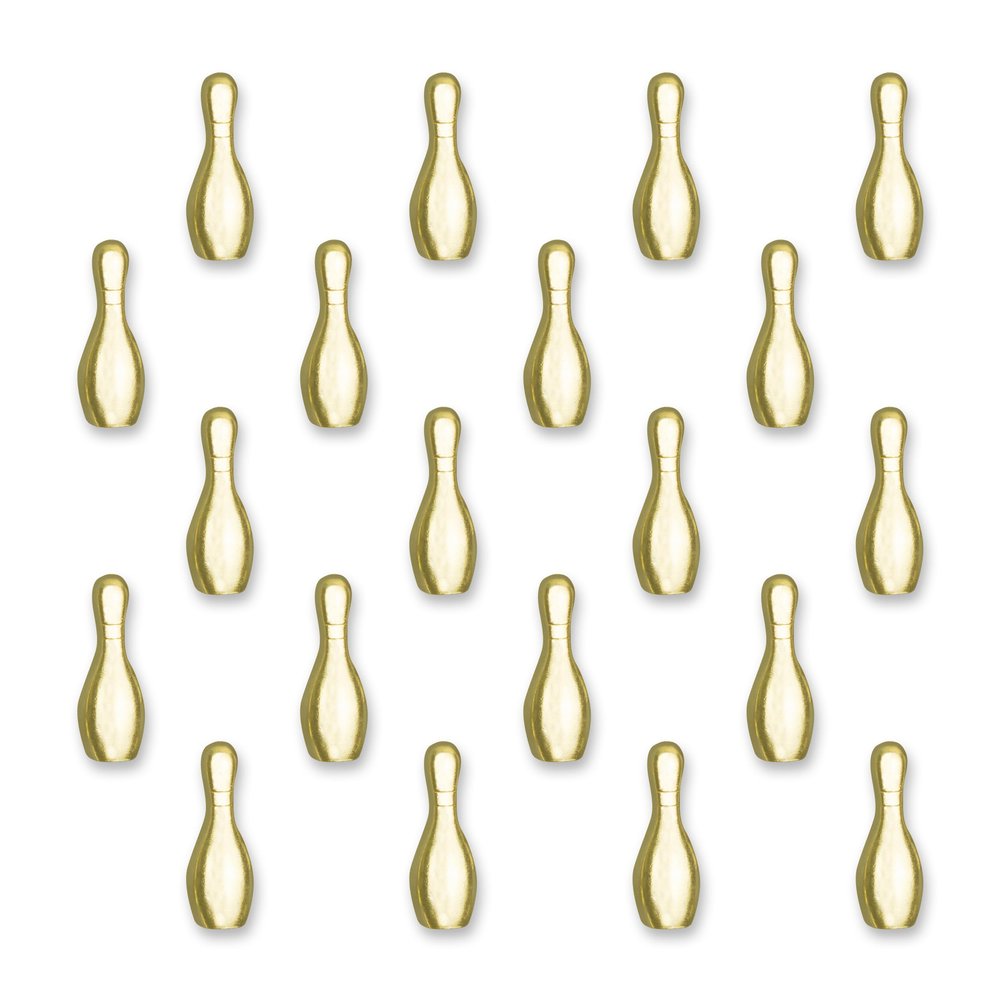 SHOP AWARDS AND GIFTS 3/4 Inch Gold Bowling Chenille Lapel Pin, Achievement Recognition Gifts, Bulk Pack of 20