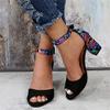 Espadrille Wedge Sandals For Women 2 Inch Heel Womens Platform Espadrille Wedges Open Toe High Heel Sandals with Ankle Strap Buckle Up Shoes view 2