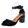 Espadrille Wedge Sandals For Women 2 Inch Heel Womens Platform Espadrille Wedges Open Toe High Heel Sandals with Ankle Strap Buckle Up Shoes view 4