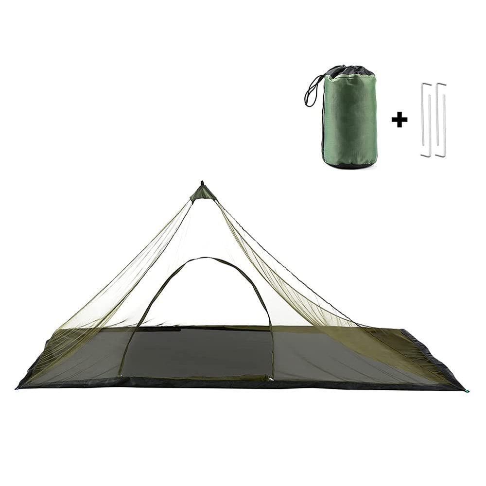 AXUYU Single Person Triangular Net Yarn Tent,Camping Net with Bottom,Compact Lightweight Outdoor Mesh Screen Tent with Carry Bag for Backpacking Hiking Camping Fishing Backyard