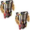 IRON AMERICAN Baseball Bat Storage Rack - Wall Mounted - Holds 14 Bats - Bat Organizer for Dugout or Home - 16.75" x 4.3" x 2" - Hangs Bats, Gloves, Bags & Balls - Made in USA - Hardware Incl. - 2pk view 1
