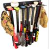 IRON AMERICAN Baseball Bat Storage Rack - Wall Mounted - Holds 14 Bats - Bat Organizer for Dugout or Home - 16.75" x 4.3" x 2" - Hangs Bats, Gloves, Bags & Balls - Made in USA - Hardware Incl. - 2pk view 2
