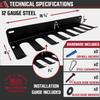 IRON AMERICAN Baseball Bat Storage Rack - Wall Mounted - Holds 14 Bats - Bat Organizer for Dugout or Home - 16.75" x 4.3" x 2" - Hangs Bats, Gloves, Bags & Balls - Made in USA - Hardware Incl. - 2pk view 3