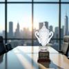 Same Day Awards Rosewood Crystal Trophy Cup - Custom Engraved 15.5 Inch Award for Corporate Professional Achievements Retirement Championships Leadership Honors Volunteer Recognition view 4