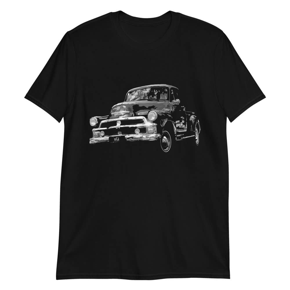 1954 Chevy 3100 Antique Black Pickup Truck American Automotive Nostalgia T-Shirt