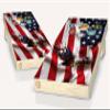 American Flag on Eagle Cornhole Board Vinyl Wrap Laminated Decal Sticker Set view 1