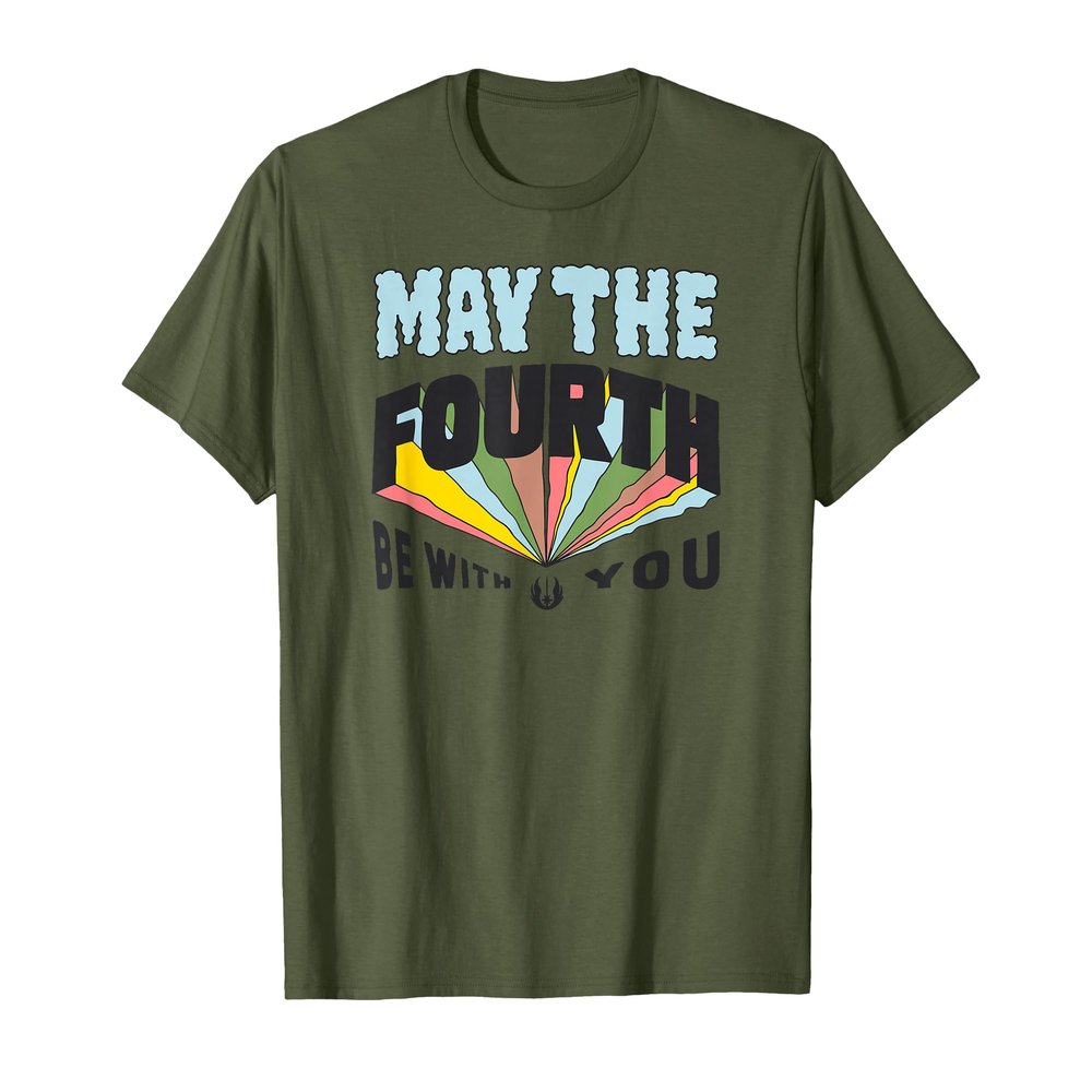 Amazon Essentials Boys' May the Fourth Be With You Multi Color T-Shirt, Blue, Small