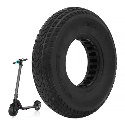 Uxsiya Solid Tires 8in Rubber Solid Tires Flat Shock Absorption Explosion Proof Electric Scooter Wheel for Scooter with 200x50 Outer Tire
