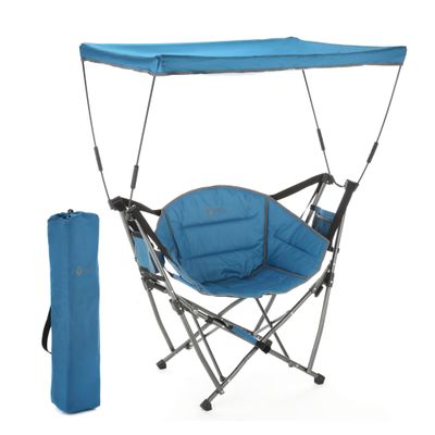 ARROWHEAD OUTDOOR Portable Folding Swinging Hammock Camping Chair, Removable Canopy, Perfect for Stargazing, Cup Holder, Storage Pouch, Carrying Bag Included, Supports up to 300lbs, USA-Based Support