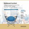 ARROWHEAD OUTDOOR Portable Folding Swinging Hammock Camping Chair, Removable Canopy, Perfect for Stargazing, Cup Holder, Storage Pouch, Carrying Bag Included, Supports up to 300lbs, USA-Based Support view 4