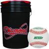 BKP Group Diamond Baseballs DOL-1 HS, NFHS/NOCSAE, 30 DOL-1 HS Baseballs with Black 6 Gallon Ball Bucket, Official High School NFHS, NOCSAE Certified Stamp view 1
