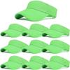 10 Pack Men Women Sun Visor Adjustable UV Protection Blank Sun Visor Hats Caps for Beach Pool Golf Tennis Sports (10Pack-Fluorescent Green) view 1