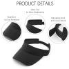 10 Pack Men Women Sun Visor Adjustable UV Protection Blank Sun Visor Hats Caps for Beach Pool Golf Tennis Sports (10Pack-Fluorescent Green) view 3