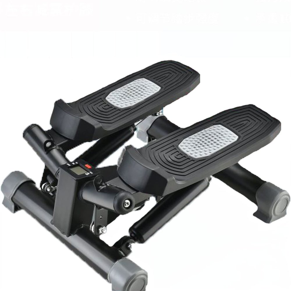 HUHJYUGE Stair Stepper for Exercise, Mini Stepper with Resistance Band, Aerobic Fitness Stepper Exercise Machine, Twist Stepper with LCD Monitor, Portable Home Fitness Room (Grey)