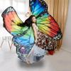 Nimiman Women's Butterfly Wings with Sticks Belly Dance Rainbow Wings Butterfly Costume Adult Halloween Christmas Accessories for Women (colorful) view 4