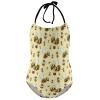 Bumble Bee Girl's One Piece Swimsuits Beach Sport Halter Bathing Suit Cute Print Swimwear 12-14Y170cm view 1