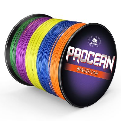 Procean 100% PE 4 & 8 Strands Braided Fishing Line, 6-300 LB Sensitive Braided Lines, Super Performance and Cost-Effective (Multi-Color, 300LB(136Kg) 1.0mm-1093Yds(8Strands))