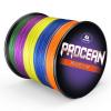 Procean 100% PE 4 & 8 Strands Braided Fishing Line, 6-300 LB Sensitive Braided Lines, Super Performance and Cost-Effective (Multi-Color, 300LB(136Kg) 1.0mm-1093Yds(8Strands)) view 1