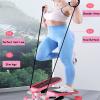 HUHJYUGE Step Fitness Machine, Mini Exercise Stepper, Portable Stair Stepper, with LCD Monitor Resistance Bands and Floor Mat, for Home Office Workout, 100kg Weight Capacity (Blue) view 2