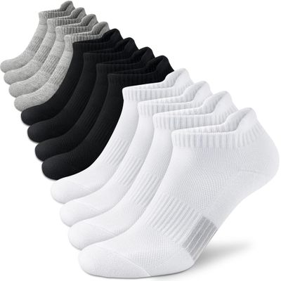 Amutost Ankle Socks Womens Athletic Running Comfort No Show Low Cut Cushioned 6 Pairs