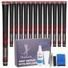 Geoleap Golf club Grip Set of 13- Soft Reduce Taper Design Provides High Traction and Performance,13 golf Grips with 15 Tapes or with All Repair Kits for Choice.(Standard, Black Red-Pro Kit(13 Grips with All Repair Kits)) view 1