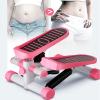 HUHJYUGE Step Fitness Machine, Mini Exercise Stepper, Portable Stair Stepper, with LCD Monitor Resistance Bands and Floor Mat, for Home Office Workout, 100kg Weight Capacity (Pink) view 3