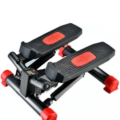 HUHJYUGE Stair Stepper for Exercise, Mini Stepper with Resistance Band, Aerobic Fitness Stepper Exercise Machine, Twist Stepper with LCD Monitor, Portable Home Fitness Room (Red)