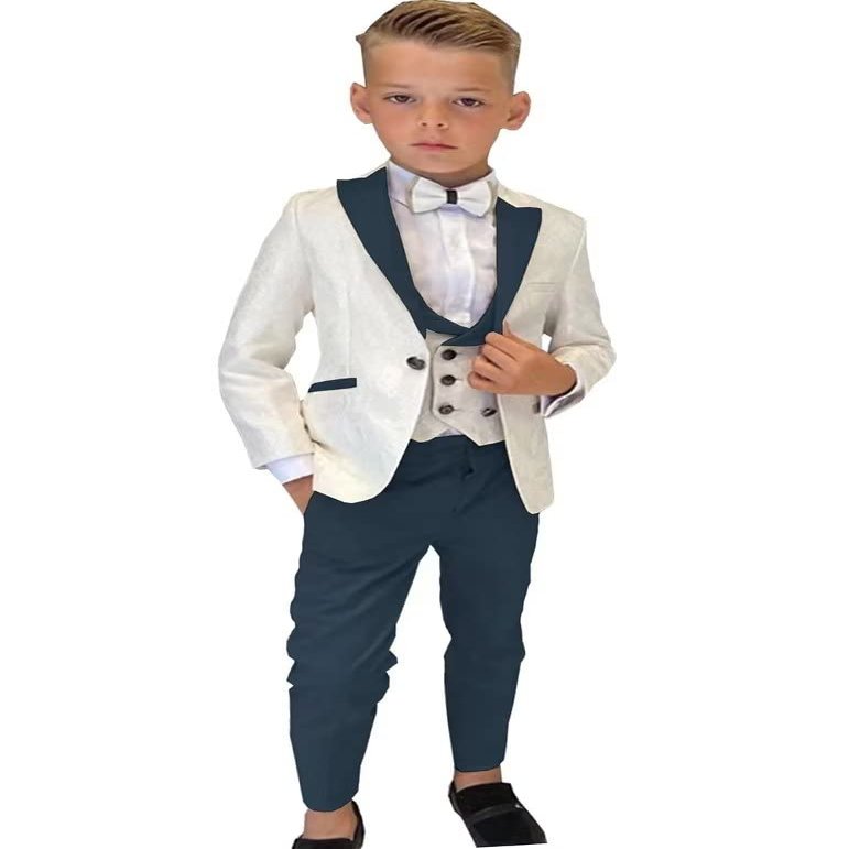 Boys Formal Suit Wedding Tuxedo 3 Pieces Jacket Pants Vest Kids Party Blazer,Boys' Suits Nary
