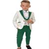 Boys Formal Suit Wedding Tuxedo 3 Pieces Jacket Pants Vest Kids Party Blazer,Boys' Suits Green view 1