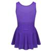 ACSUSS Kids Girls Rhinestones Halter Mock Neck Ballet Tutu Dress Leotard Figure Ice Skating Dress Ballroom Dance Costume Tank Top Violet 8 Years view 2