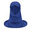 Ylucky Girls Muslim Hijab Floral Lace Head Scarf Kids Islamic Arab Scarf Shawls Head Wrap with Flowers (navy blue (with rhinestone)) view 1