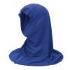 Ylucky Girls Muslim Hijab Floral Lace Head Scarf Kids Islamic Arab Scarf Shawls Head Wrap with Flowers (navy blue (with rhinestone)) view 3