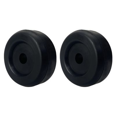 COLOFULWAY 3.4 Inch Boat Trailer Black Rubber Keel Roller End Caps (Pack of 2)