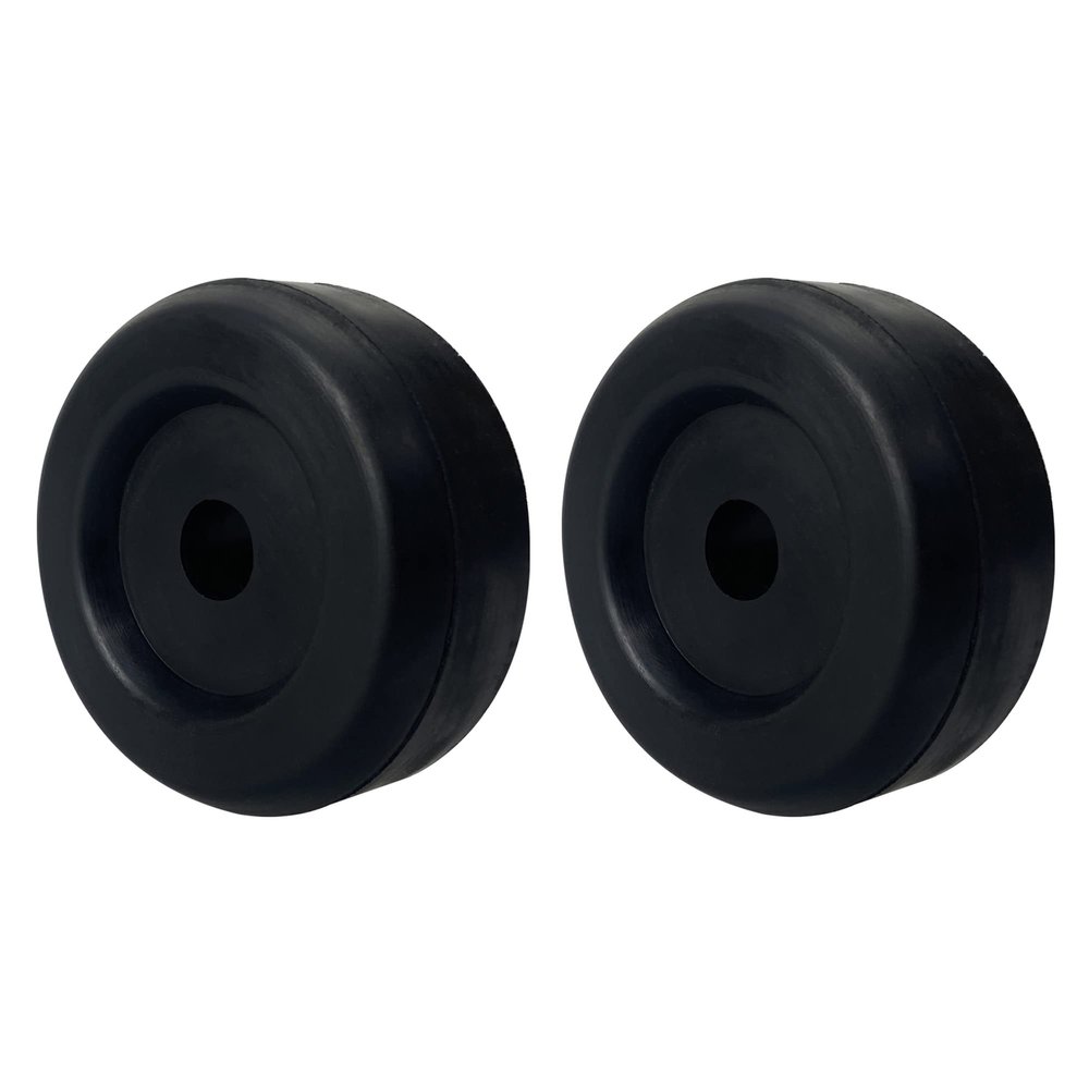 COLOFULWAY 3.4 Inch Boat Trailer Black Rubber Keel Roller End Caps (Pack of 2)