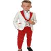 Boys Formal Suit Wedding Tuxedo 3 Pieces Jacket Pants Vest Kids Party Blazer,Boys' Suits Red view 1
