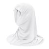 Ylucky Girls Muslim Hijab Floral Lace Head Scarf Kids Islamic Arab Scarf Shawls Head Wrap with Flowers (white (with rhinestone)) view 3