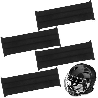 Bonuci 4 Pcs Sports Goalie Sweat Bands Bike Helmet Sweatband Hard Hat Sweatband Helmet Band, Black