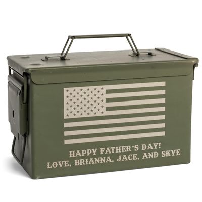 Personalized Engraved Ammo Can, Made In USA, Genuine Military Surplus 50 cal, Storage Box, Choose Your Image & Text, Gifts for Groomsmen, Gifts for Him