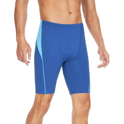 Fiteng Men's Swim Jammers Competitive Athletic Swim Team Suit Training Endurance Racing Quick Dry Swimming Shorts UPF 50 Royal Blue/Blue