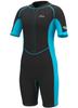 Hevto Kids Wetsuit Shorty for Boys Girls Child Toddler Size 4T Year 2mm Neoprene Front Zip Wet Suit in Cold Water Thermal for Swimming Surfing (K1S-Blue, 4) view 1